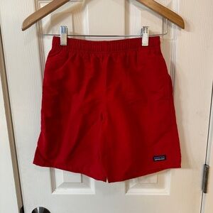 Patagonia Boys Red Shorts Size M Preppy Summer Swim  Classic M